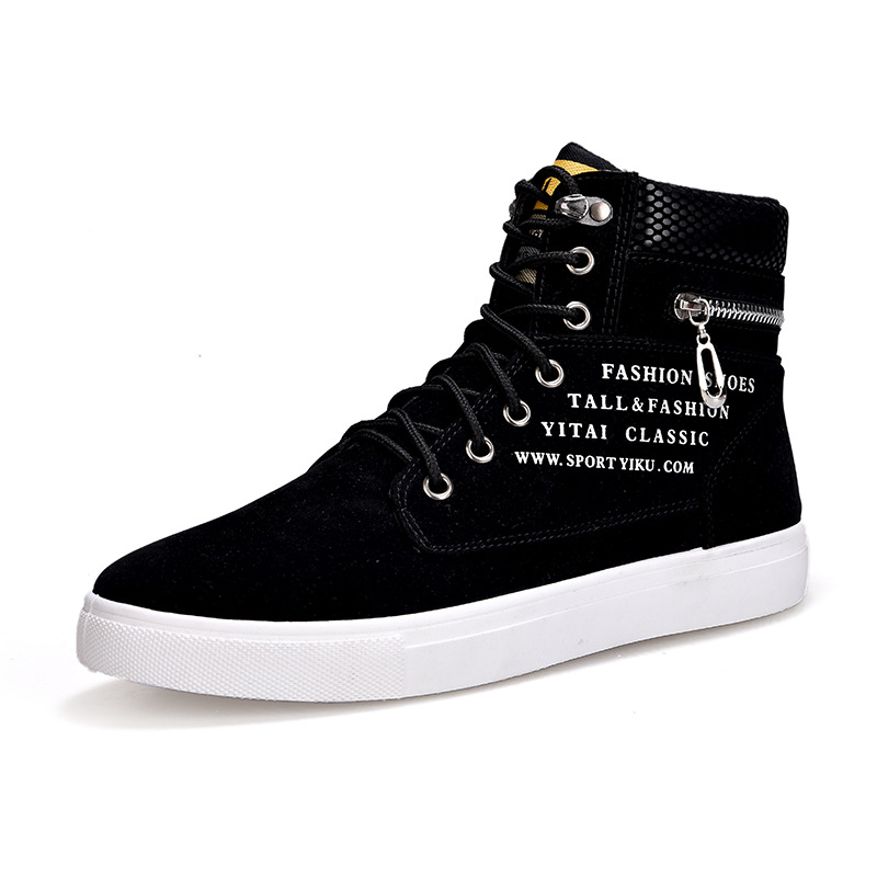 Sneaker Career - Erkek Siyah Yüksek Bilekli Spor Ayakkabı