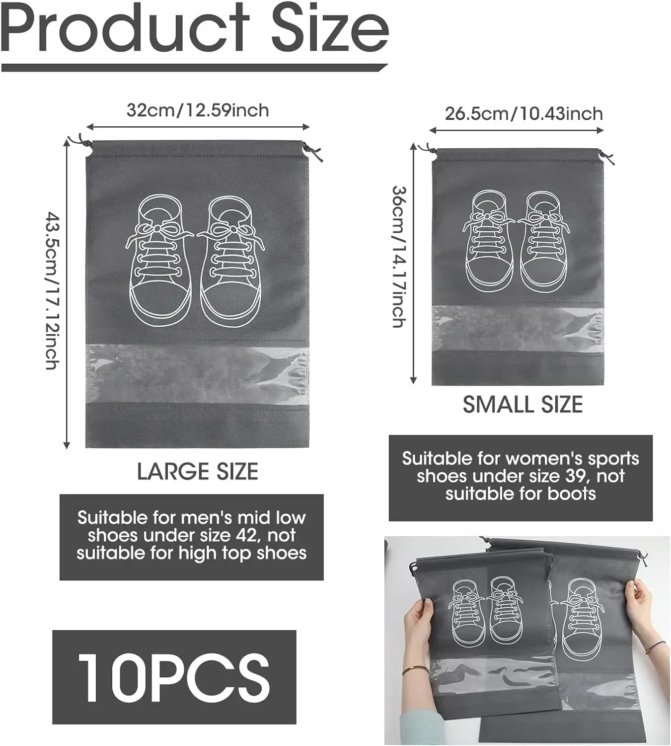10 adet dokunmamış ayakkabı sa - Shoe Bag Dust incelemesi ve fiyatı